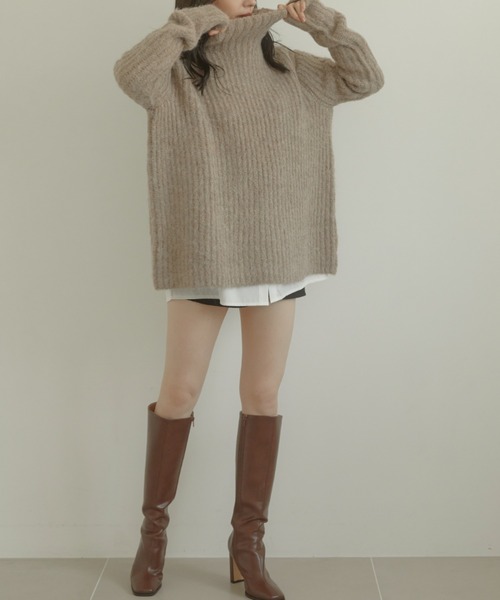 ACYM - Oversize loose neck ニット ACYM ニット セーター Oversize loose neck レディース