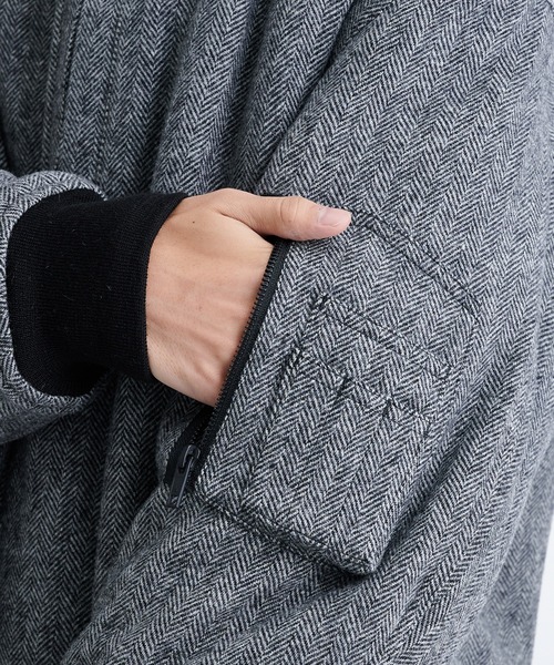 ジャケット・アウター th products 3D Collar MA-1 (black) th products 3D Collar MA-1 / wool gabardine (black)の商品ページ