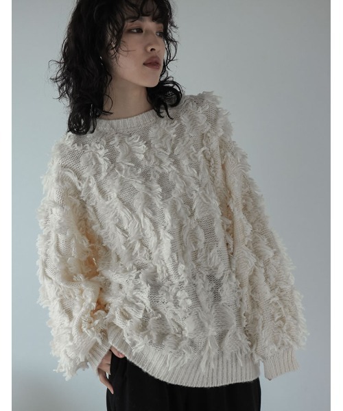 【新品未使用】LEINWANDE ハンドフリンジ ニットトップス スタッフの購入品紹介！】LEINWANDE(ラインヴァンド) / Fringe