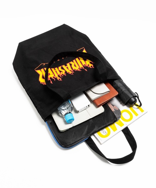 THRASHER トートバッグ ラブ フレイムプリント メンズ