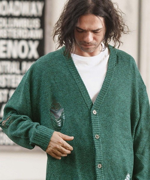 CAMBIO（カンビオ） カーディガン mcg3415- メランジダメージ