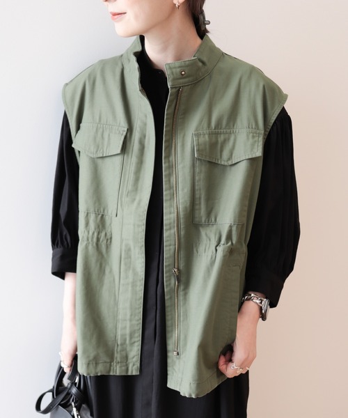 AMERICAN HOLIC ベスト ミリタリーアウトポケットベスト レディース