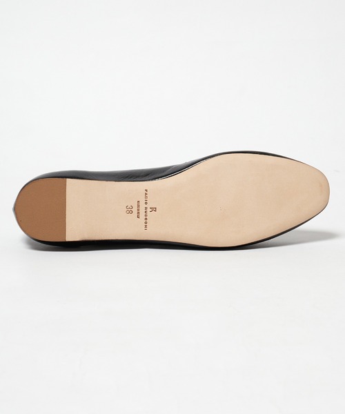 FABIO RUSCONI ポインテッドトゥエナメルサケットローファー美品 FABIO RUSCONI ブラックエナメルローファー / GRACE CONTINENTAL