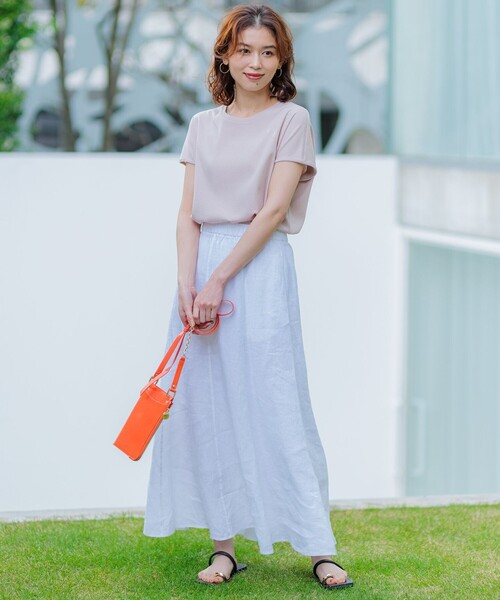 LIBECO  リベコ　リネン　スカート 23区 スカート 「洗える」LIBECOリネン フレアスカート