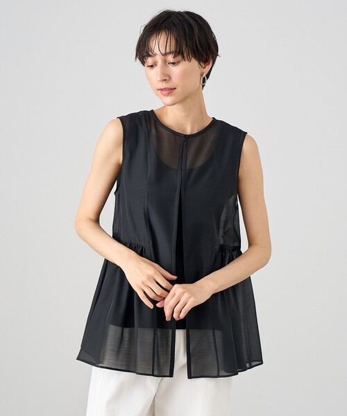【試着のみ】 ANAY（アナイ）　ジレ　ベスト　38 セール】 【セットアップ対応商品】オックスストレッチポケット