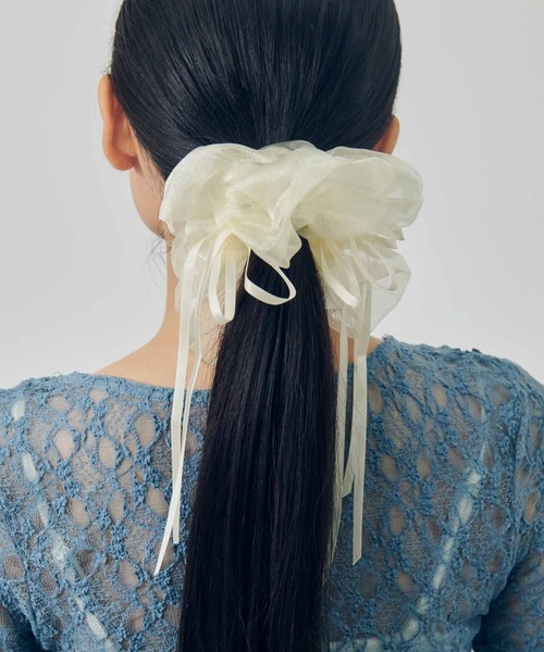 GOLDY（ゴールディ） シュシュ リボン ハング シアー ビッグ シュシュ