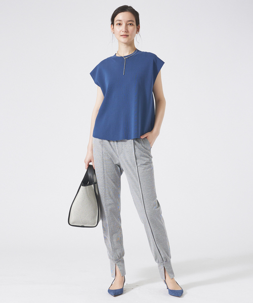 qualite（カリテ） パンツ 「セットアップ対応」サッカーストライプ