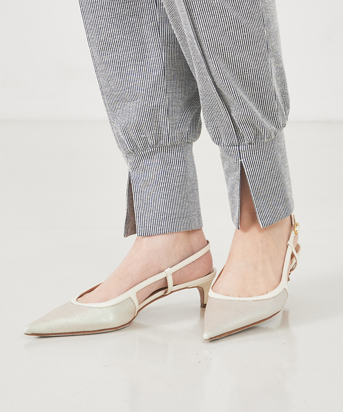 qualite（カリテ） パンツ 「セットアップ対応」サッカーストライプ