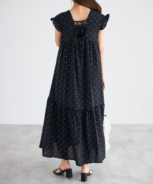 tocco closet ワンピース 「ZOZO限定」バックリボンドット