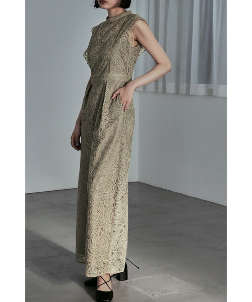 etoll.（エトル） パンツドレス ペイズリーレースオールインワンパンツ