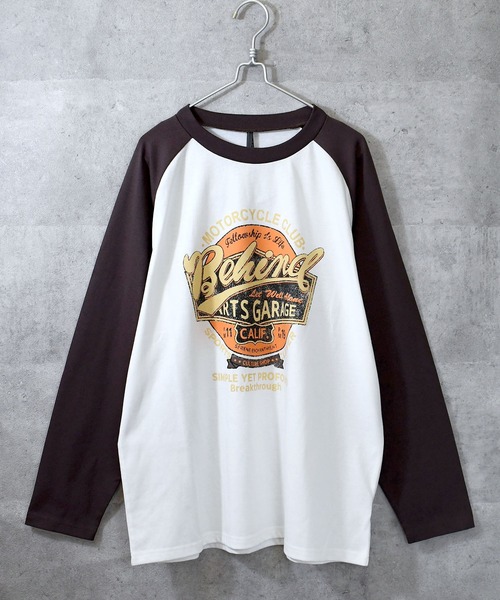 Anytime Songs tシャツ oversize raglan sleeve print long T