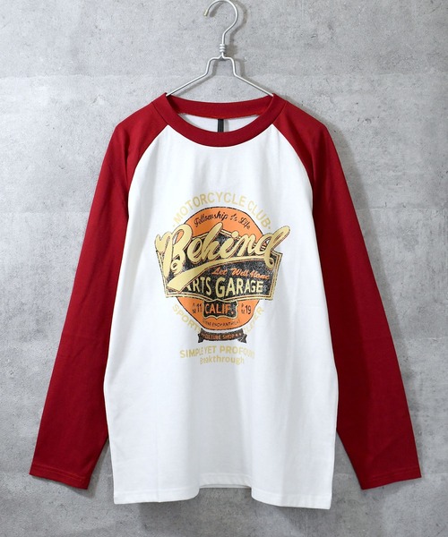 Anytime Songs tシャツ oversize raglan sleeve print long T