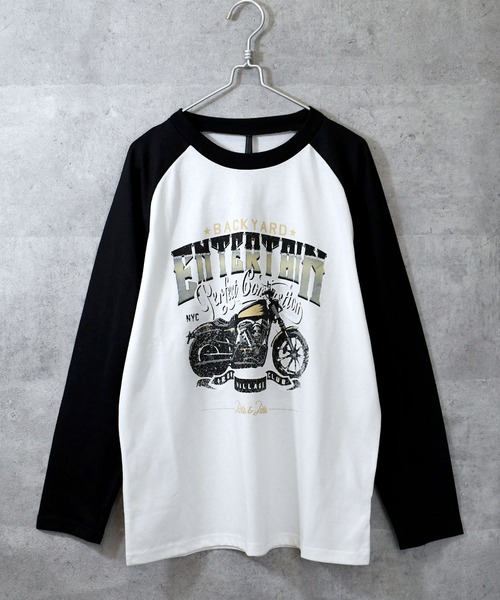 ラグランt Anytime Songs tシャツ oversize raglan sleeve print long T