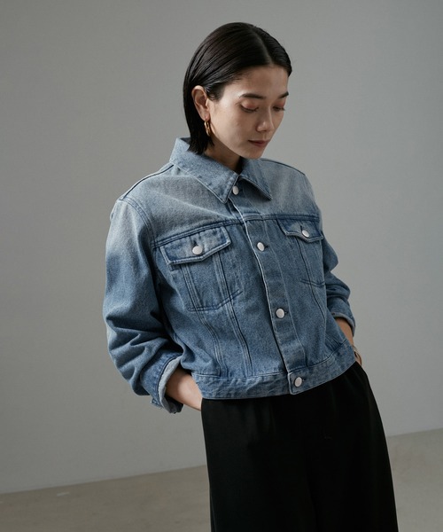 超美品◯ サロンアダムエロペ【WEB限定】クロップドカーヴィーデニムJK SALON adam et ropé(サロン アダム エ ロペ) / 【WEB限定