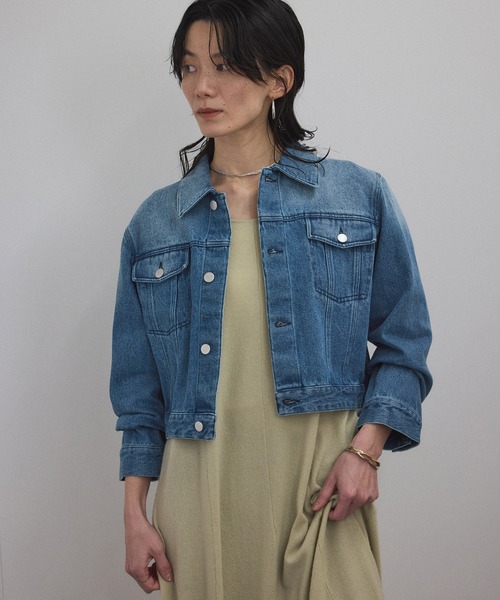超美品◯ サロンアダムエロペ【WEB限定】クロップドカーヴィーデニムJK SALON adam et ropé(サロン アダム エ ロペ) / 【WEB限定