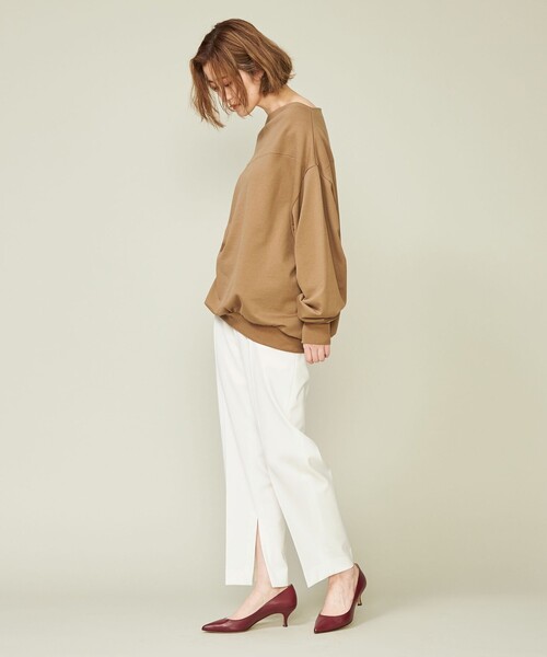 パンツ 「conte」スリット テーパードパンツ レディース : 86320157 