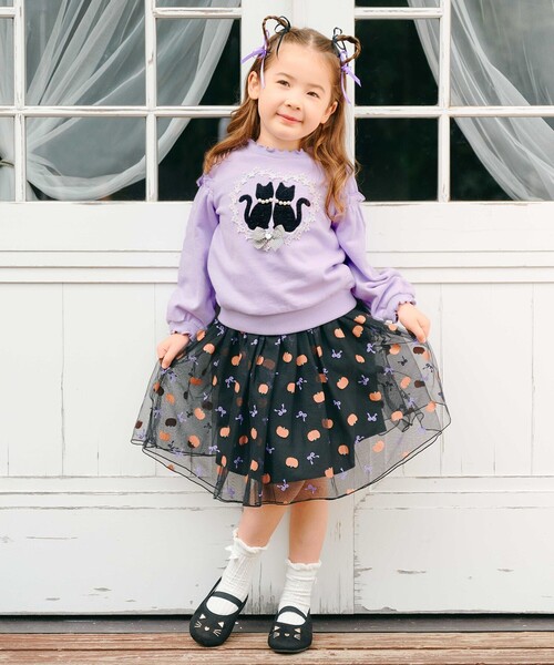 any FAM スカート ラメチュールフレアスカート キッズ 子供服 女の子 