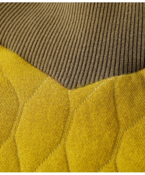 Military Quilted Jacquardリブボトルネック プルオーバー レディース SIPULI Military Quilted Jacquardリブボトルネック プル