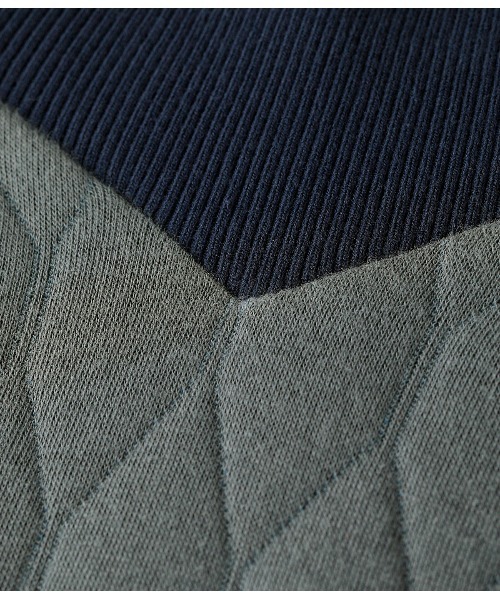 SIPULI Military Quilted Jacquardリブボトルネック プル