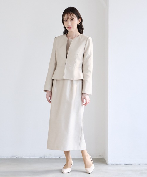 AIMER（エメ） ジャケット ノーカラージャケット ノーカラーシャンタン