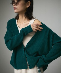 サロン アダム エ ロペ（SALON adam et rope’ ）/Vネックカーディガン−CreamyCotton /クリーミーコットン− SALON adam et rope'（サロン アダム エ ロペ） カーディガン Vネック