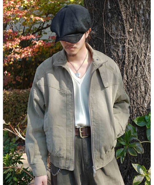 Noen ブルゾン アウター ウォッシュドコットンバイカーブルゾン メンズ