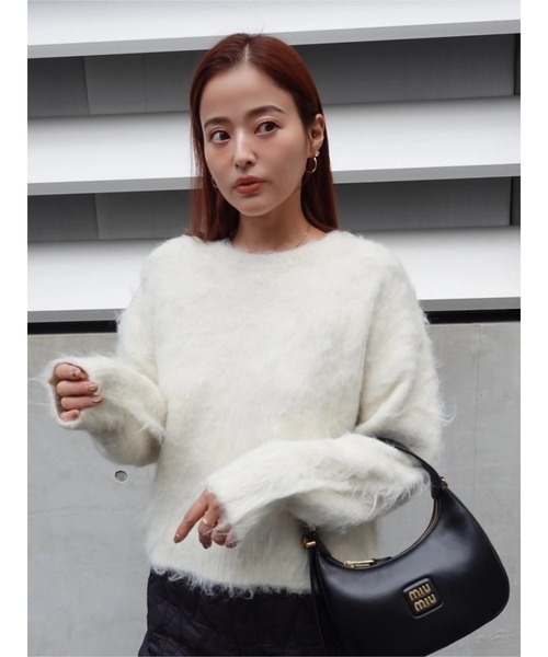 ニット セーター Fluffy Shaggy Knit レディース
