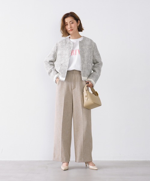 新品　MICA&DEAL 長袖スウェットTシャツ　グレージュ　定価16500円 別注【MICA&DEAL /マイカアンドディール】LADOME プリントロンT