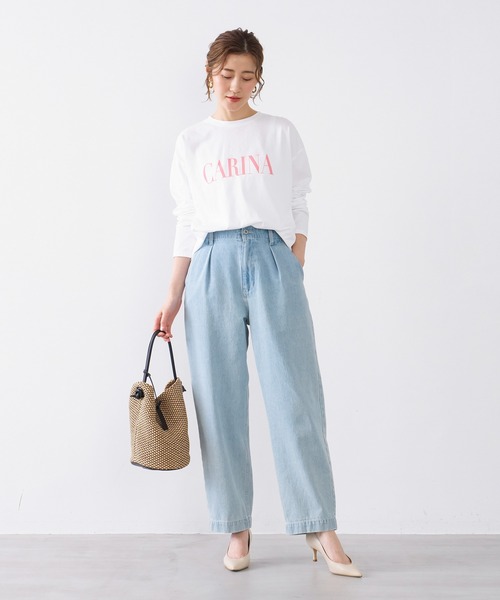 tシャツ CARINA”ロゴロングT-shirt レディース MICA&DEAL tシャツ CARINA”ロゴロングT-shirt レディース