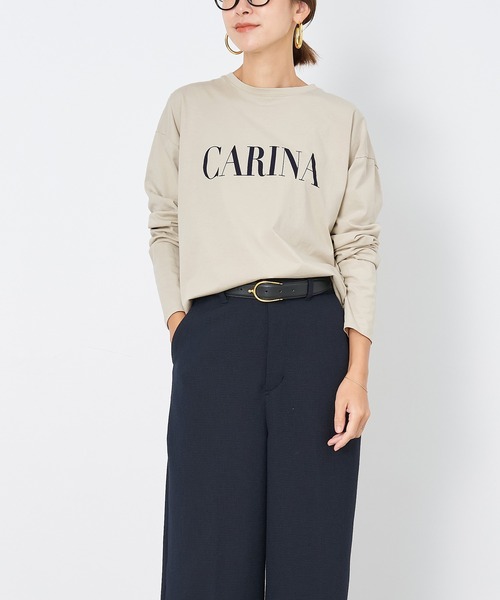 tシャツ CARINA”ロゴロングT-shirt レディース MICA&DEAL tシャツ CARINA”ロゴロングT-shirt レディース