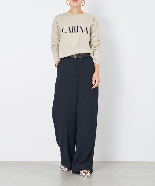 MICA&DEAL tシャツ CARINA”ロゴロングT-shirt レディース