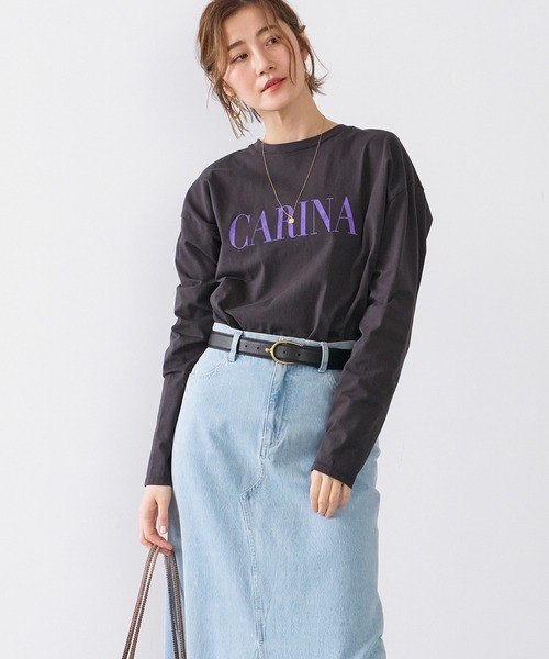tシャツ CARINA”ロゴロングT-shirt レディース MICA&DEAL tシャツ CARINA”ロゴロングT-shirt レディース