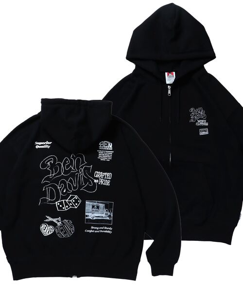 パーカー 「BEN DAVIS」LADIES SWEAT FULL ZIP HOODIE レディース メンズ BEN DAVIS パーカー 「BEN DAVIS」LADIES SWEAT FULL ZIP HOODIE