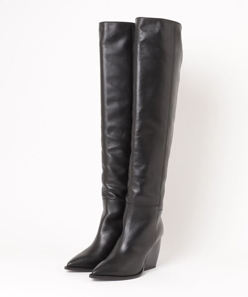 「ALLSAINTS」 ロングブーツ UK3 ブラック レディース_画像4