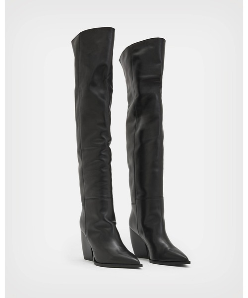 「ALLSAINTS」 ロングブーツ UK3 ブラック レディース_画像8