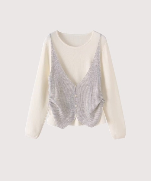 tシャツ Docking Cami Knit Tops レディース