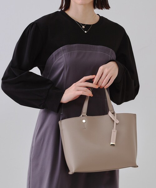  peak Softwill ミドルトートバッグ 3colors OPAQUE.CLIP トートバッグ 「2WAY」バイカラー3層ミドルトート