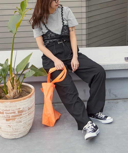 ROOP TOKYO tシャツ レースビスチェ付き Tシャツ レディース