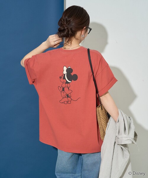 ミニーマウス プリント Tシャツ 半袖　ヴィンテージ レディース] 1980s ヴィンテージ USA製 ビッグサイズ Disney ミッキー