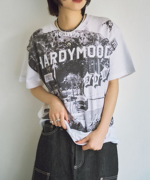 tシャツ HARDYMOODプリントTEE：Tシャツ レディース