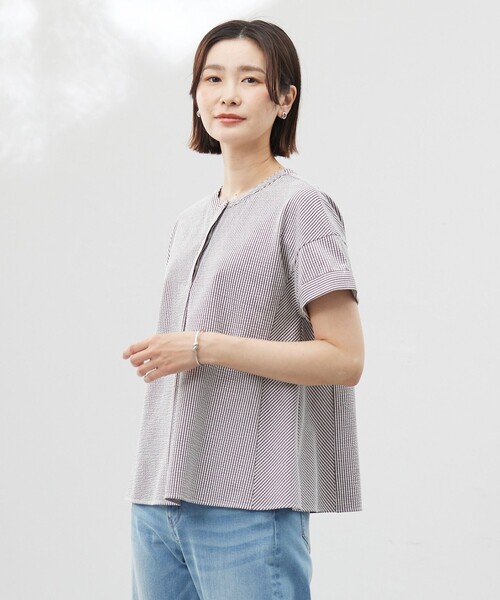 tシャツ 「洗える・抗菌防臭・吸水速乾」サッカージャージー フレンチスリーブ カットソー レディース