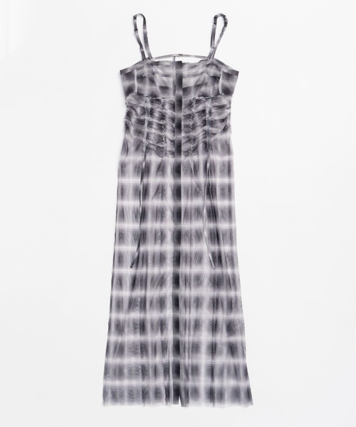 MAISON SPECIAL ワンピース See-through Plaid Layered Dress