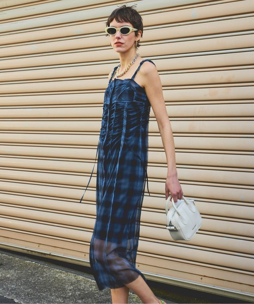MAISON SPECIAL（メゾンスペシャル） ワンピース See-through Plaid