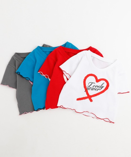 URBAN CHERRY tシャツ 「吸水速乾」配色メロウスプレーハート
