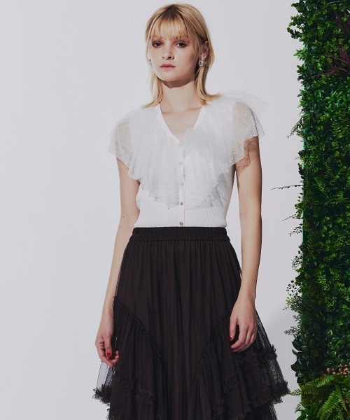 ダブルスタンダードクロージング　sov チュールフリルニット Sov. / チュールフリルニット(SALE) TOPS Night STORE | ダブル