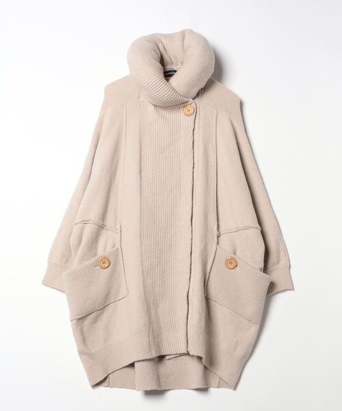 mercibeaucoup,（メルシーボークー） ニットコート 01 ベージュ