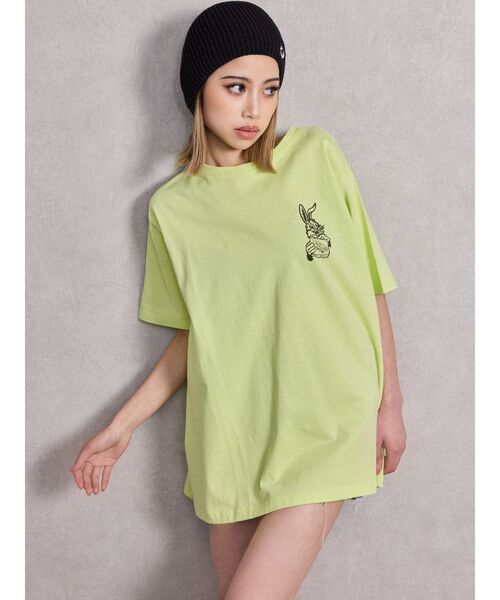 ジェイダ GYDA GAME HOLIC BUNNY BIG Tシャツ Tシャツ バニー ビッグT チュニック プリント オススメ セクシー ギャル 人気 レディース ブランド GYDA tシャツ GAME HOLIC BUNNY BIG Tシャツ レディース