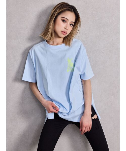 ジェイダ GYDA GAME HOLIC BUNNY BIG Tシャツ Tシャツ バニー ビッグT チュニック プリント オススメ セクシー ギャル 人気 レディース ブランド GYDA tシャツ GAME HOLIC BUNNY BIG Tシャツ レディース