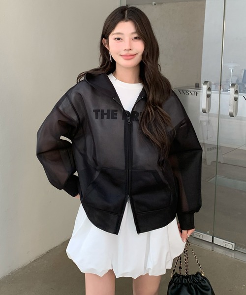 パーカー フォルムダンボールパーカー レディース NATURAL BEAUTY BASIC パーカー ダンボールフォルムジップ