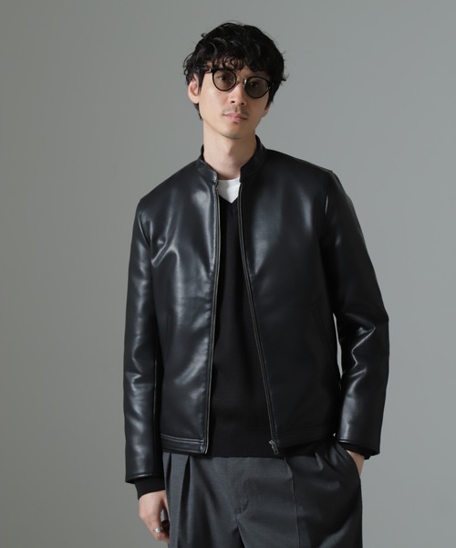 NANO universe（ナノ・ユニバース） ジップアップブルゾン M ブラック